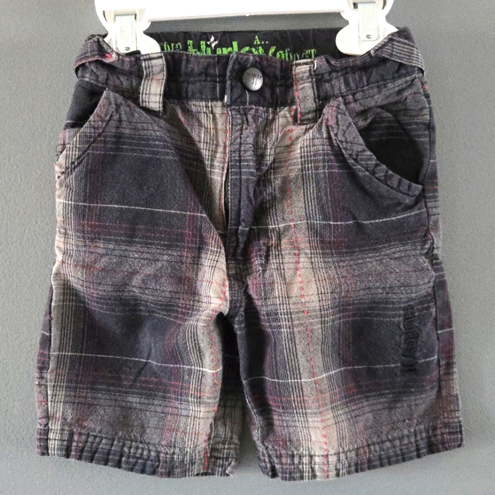 Hurley Boys Plaid Shorts 2T